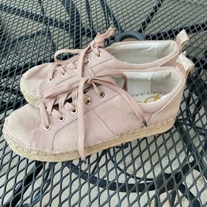 Sam Edelman Pink Canvas Espadrille Sneakers Women’s Size 7
